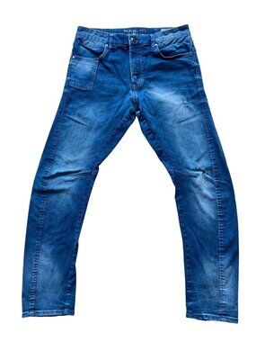Vintage Y2K Revival Parasuco Denim Jeans size 34 Low-Slung Curved Fit Grunge Blu